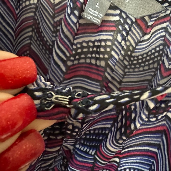 ❤️Daisy Fuentes print blouse large - Picture 5 of 8